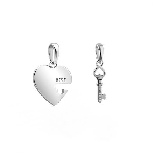 Срібна підвіска  Best friends
