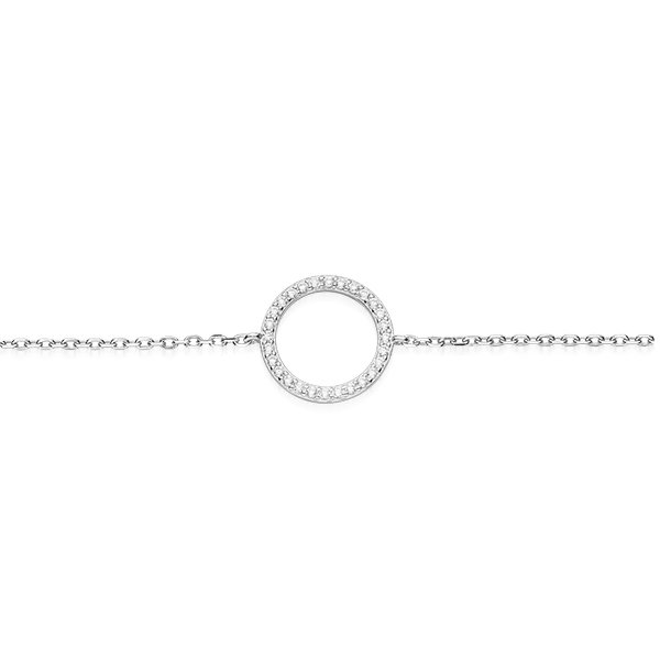 Срібний браслет у геометричному стилі з камінням