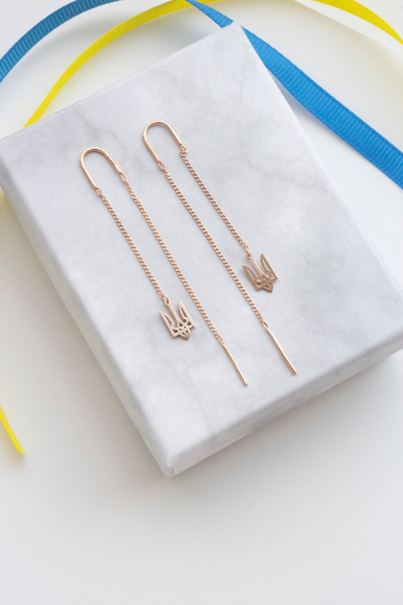 Срібні сережки Герби в позолоті