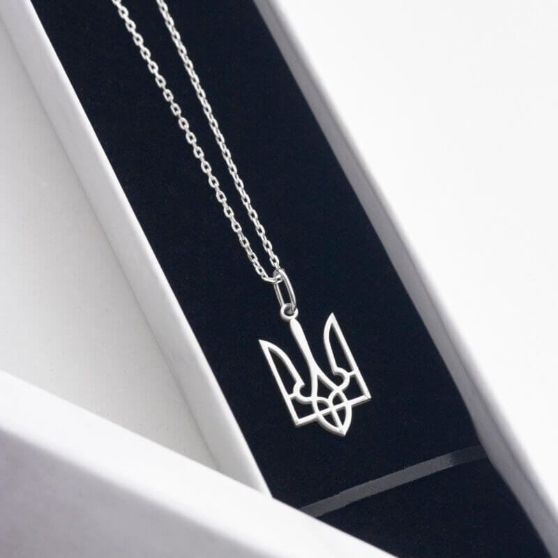 Срібне кольє Герб України