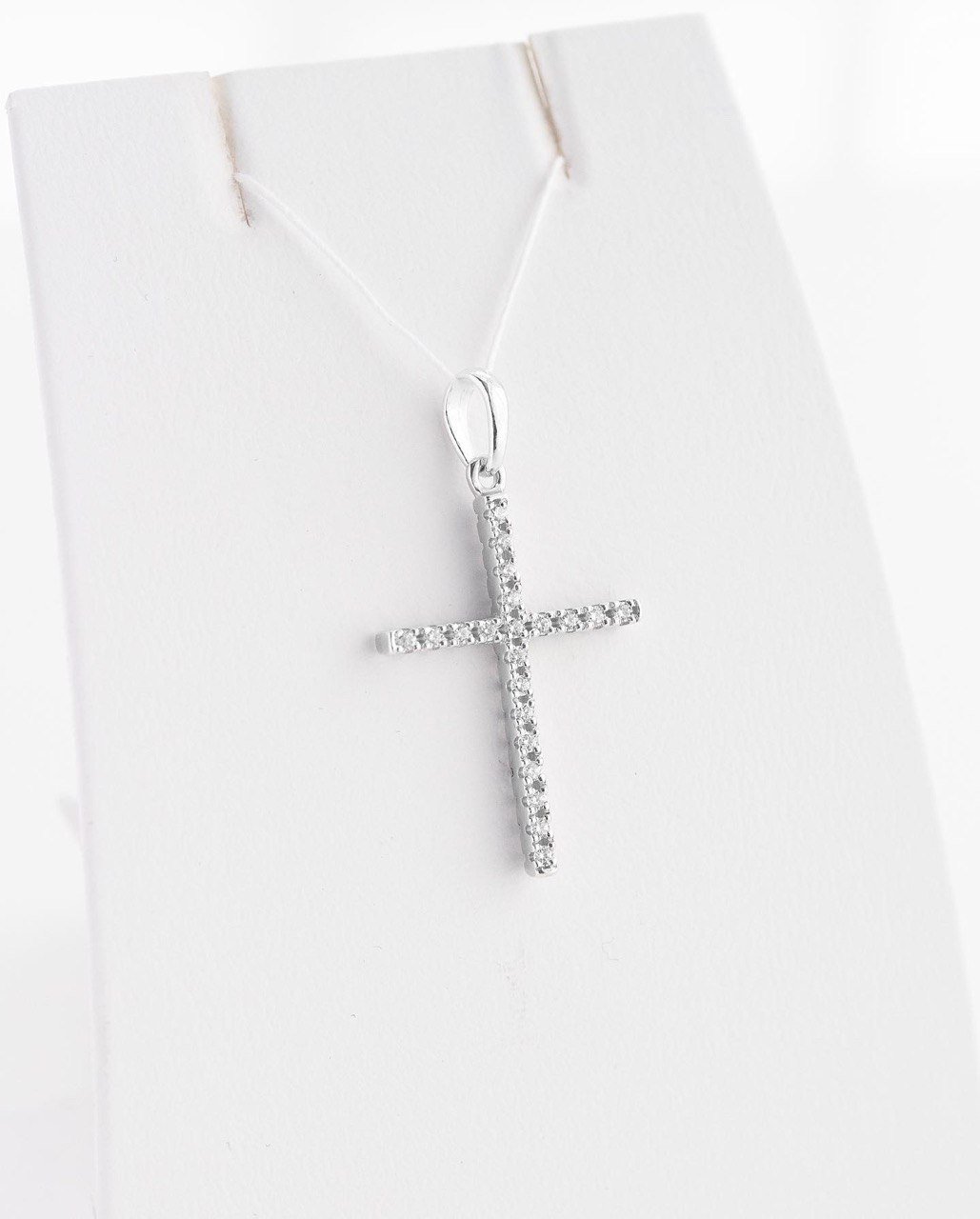 Срібний двосторонній хрестик