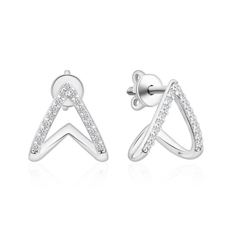 Срібні сережки на закрутках