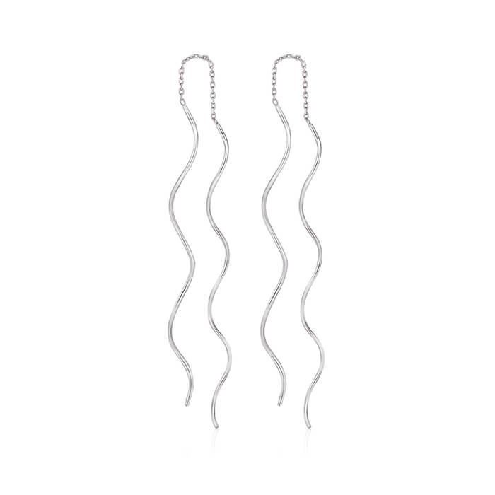Срібні сережки Хвилі