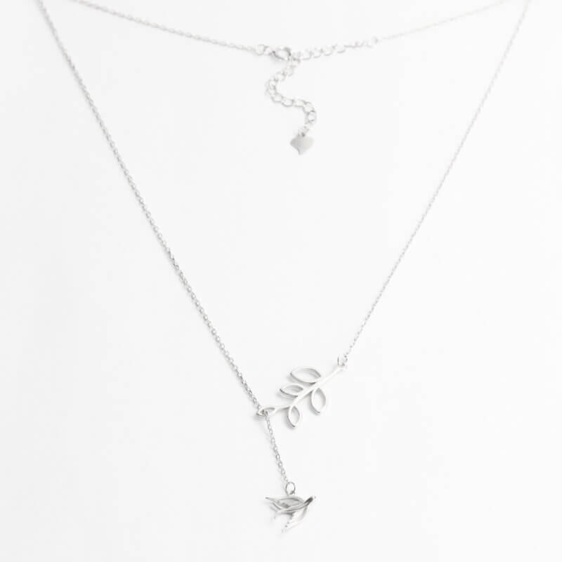 Срібне кольє Ластівка