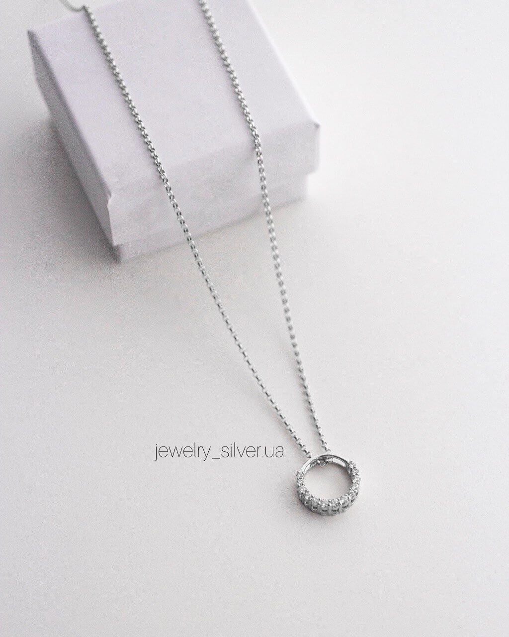 Срібне кольє Віночок