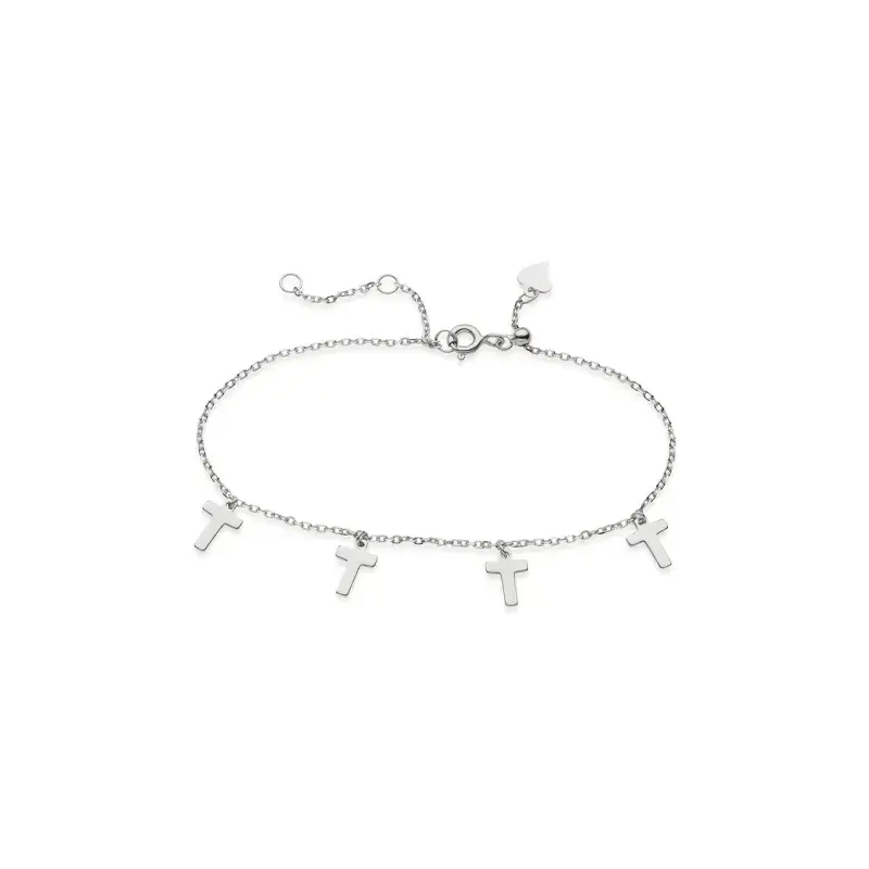 Срібний браслет Хрестики