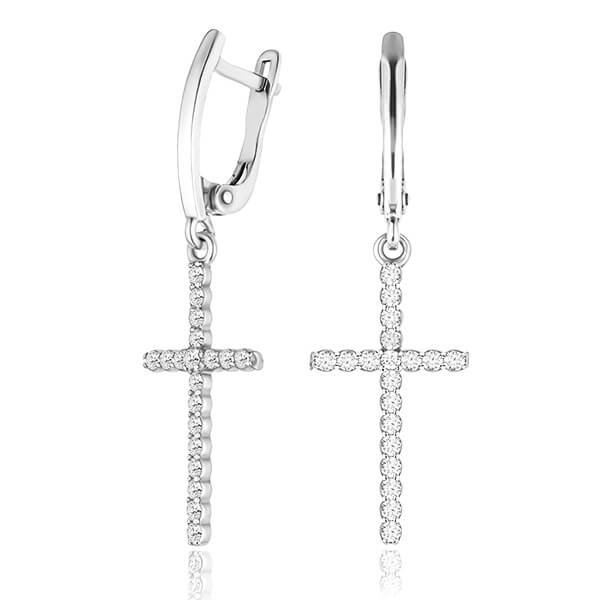 Срібні сережки Хрестики