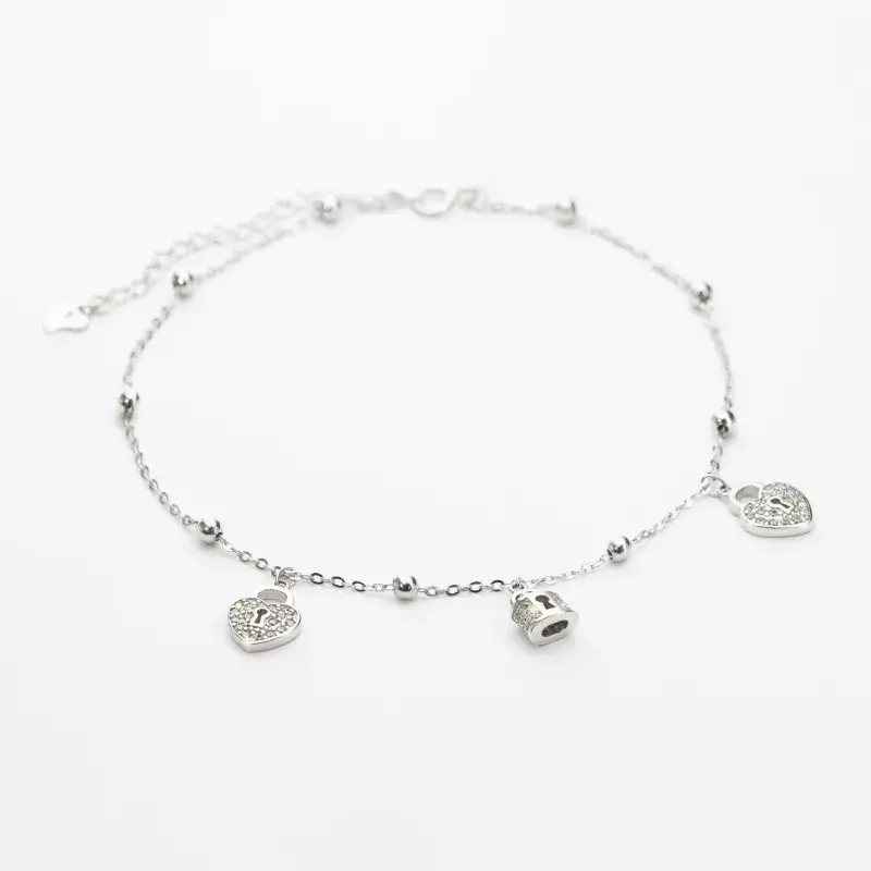 Срібний браслет Замок