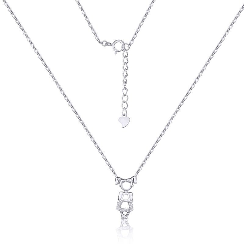 Срібне кольє Дівчинка