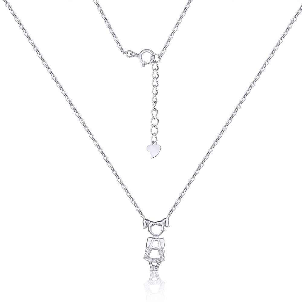 Срібне кольє Дівчинка