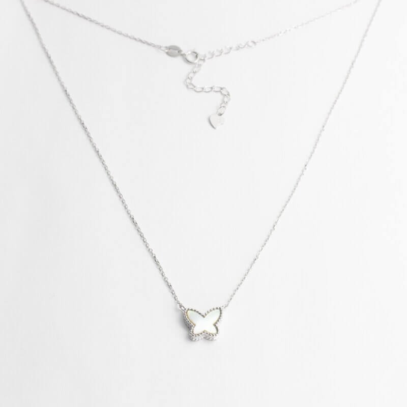 Срібне кольє з перламутром