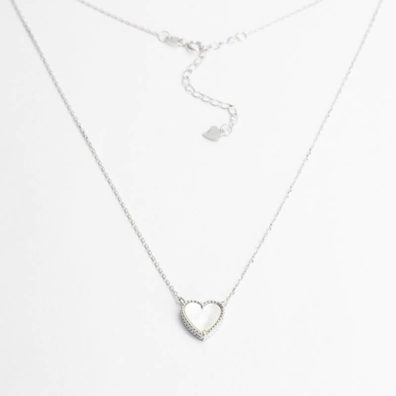 Срібне кольє з перламутром