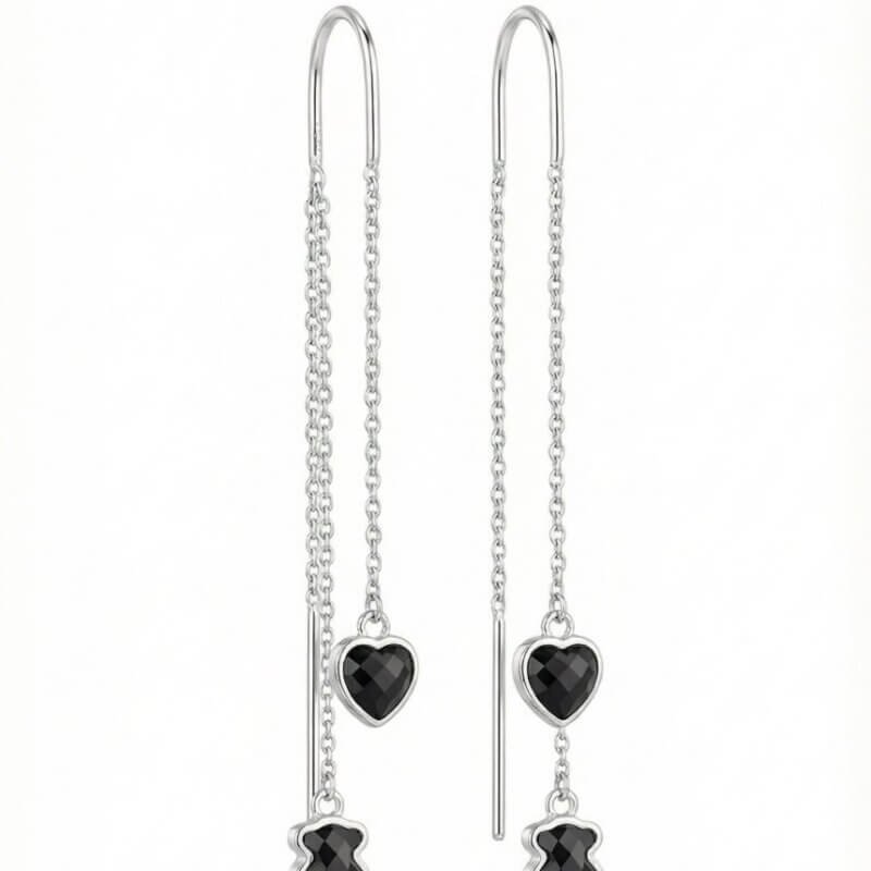 Срібні сережки в стилі Тойс