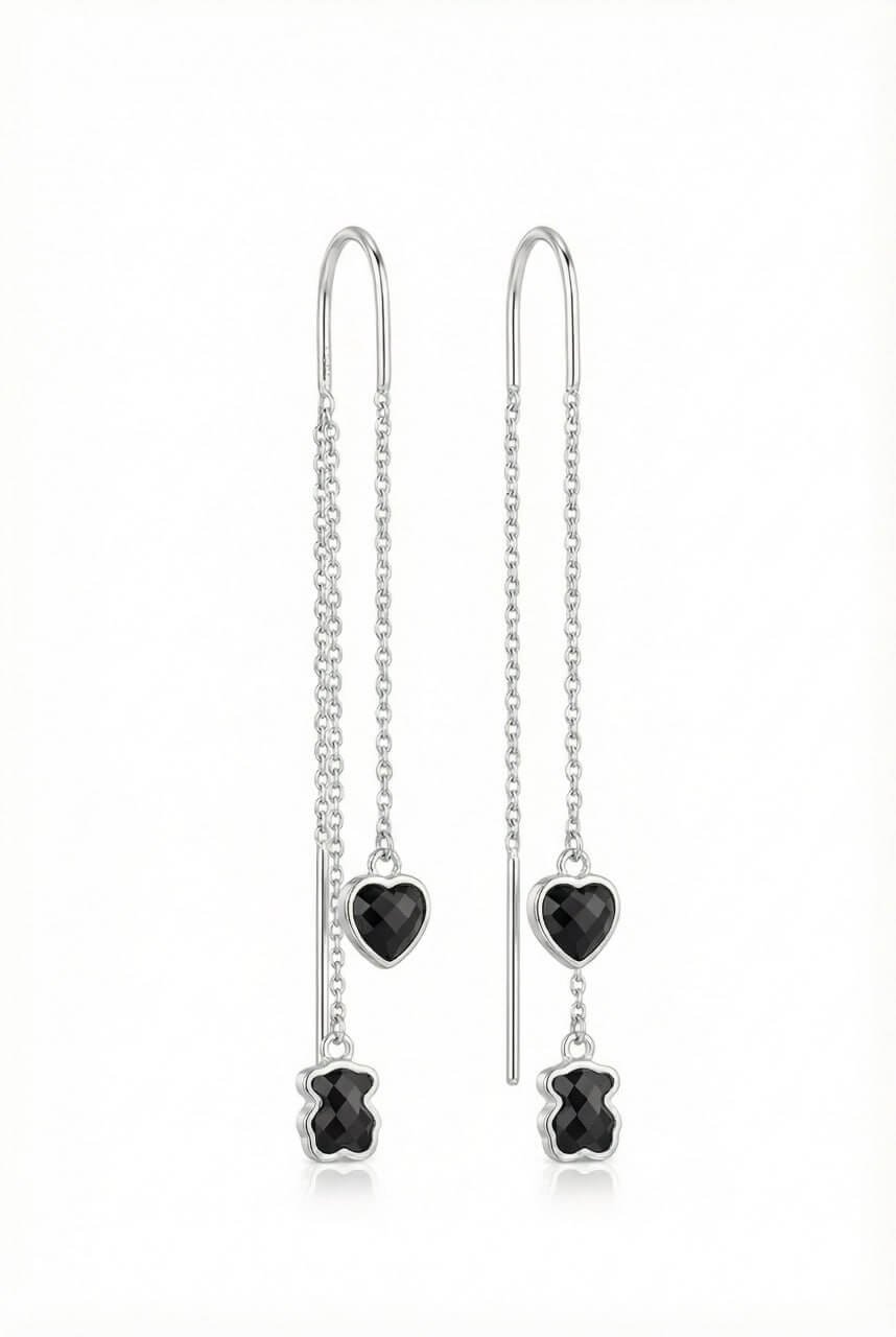 Срібні сережки в стилі Тойс