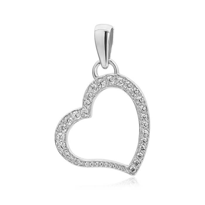Срібна підвіска Серце