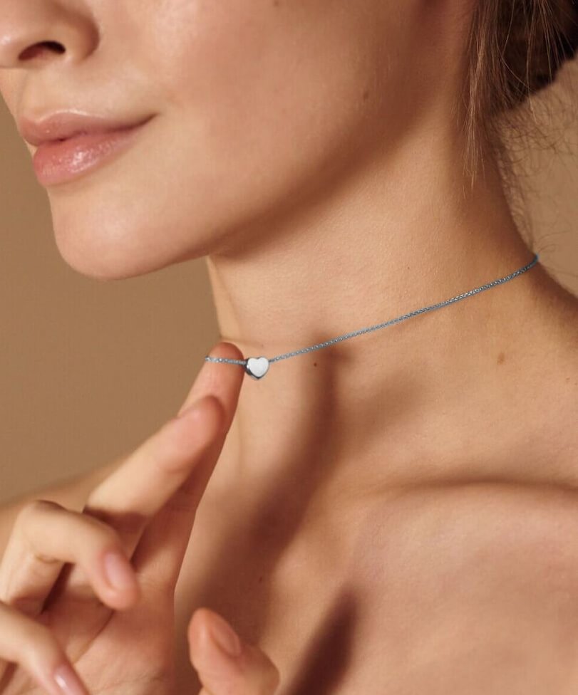 Срібне кольє Серце - Зображення 2