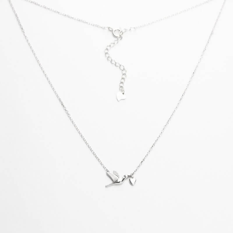 Срібне кольє Ластівка