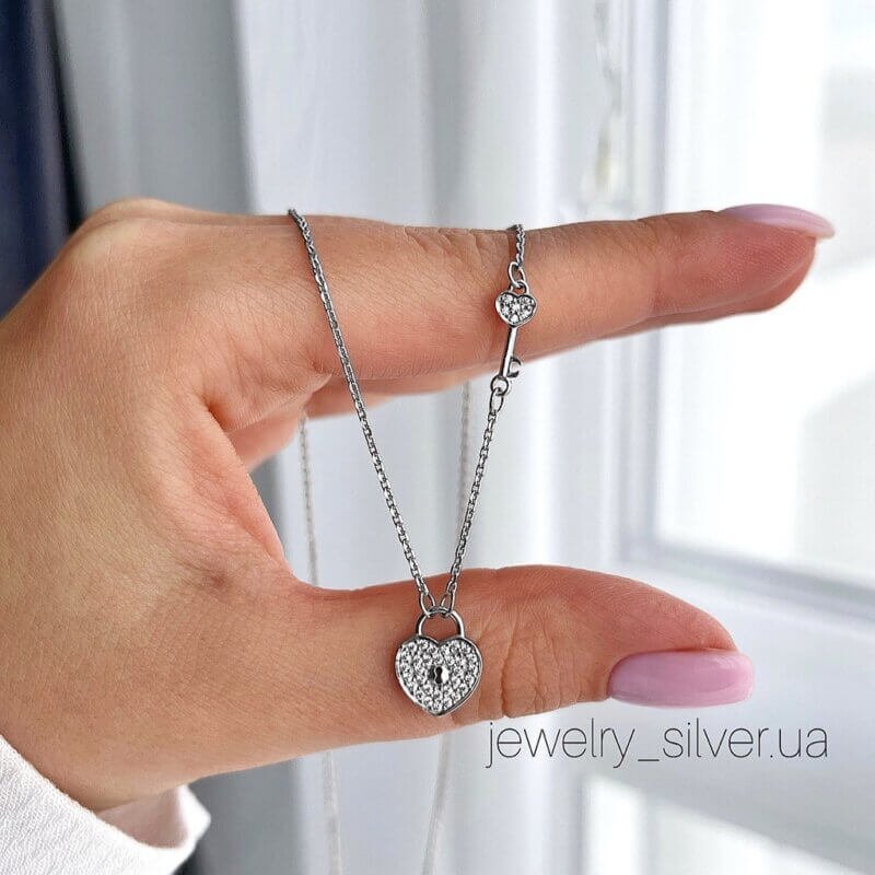 Срібне кольє