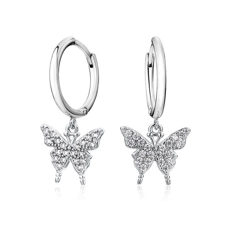 Срібні сережки Метелики