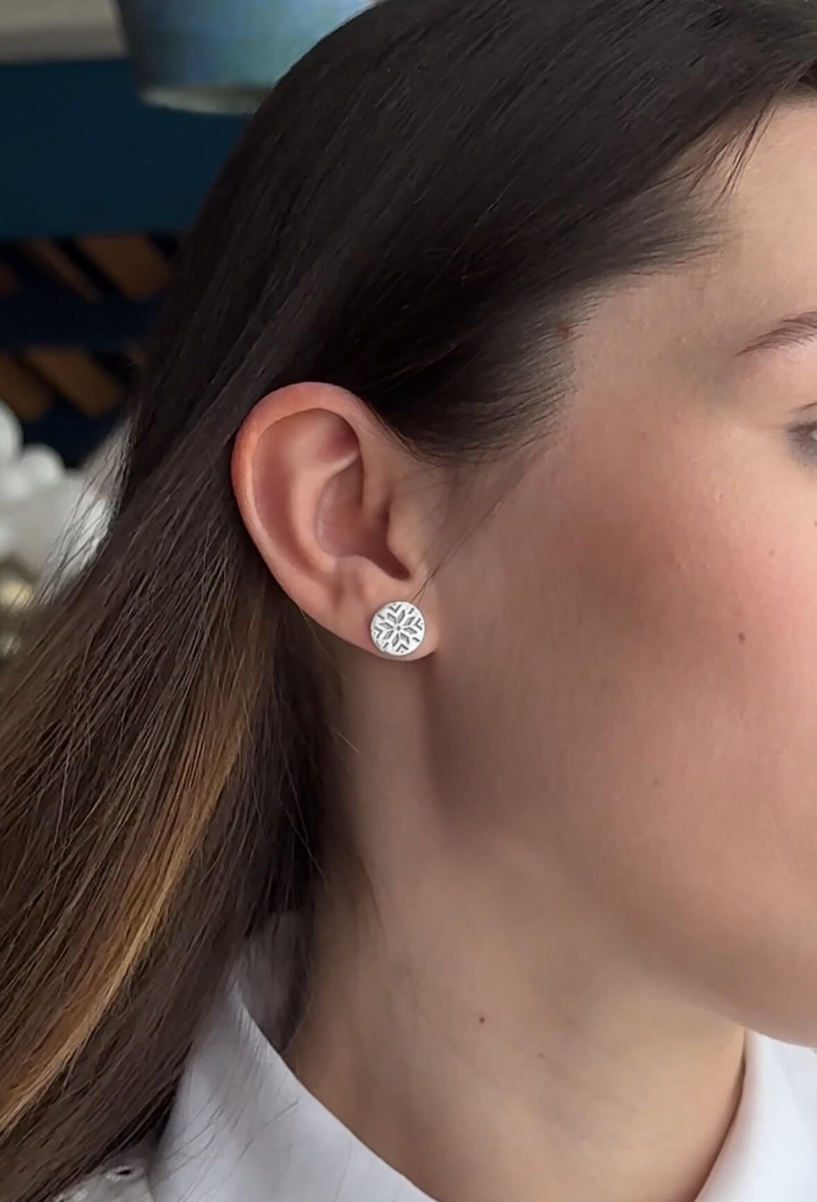 Срібні сережки «Вишиванка» - Зображення 2