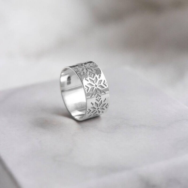 Срібна каблучка Вишиванка