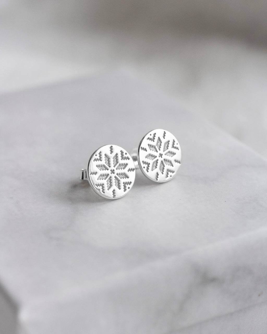 Срібні сережки «Вишиванка»