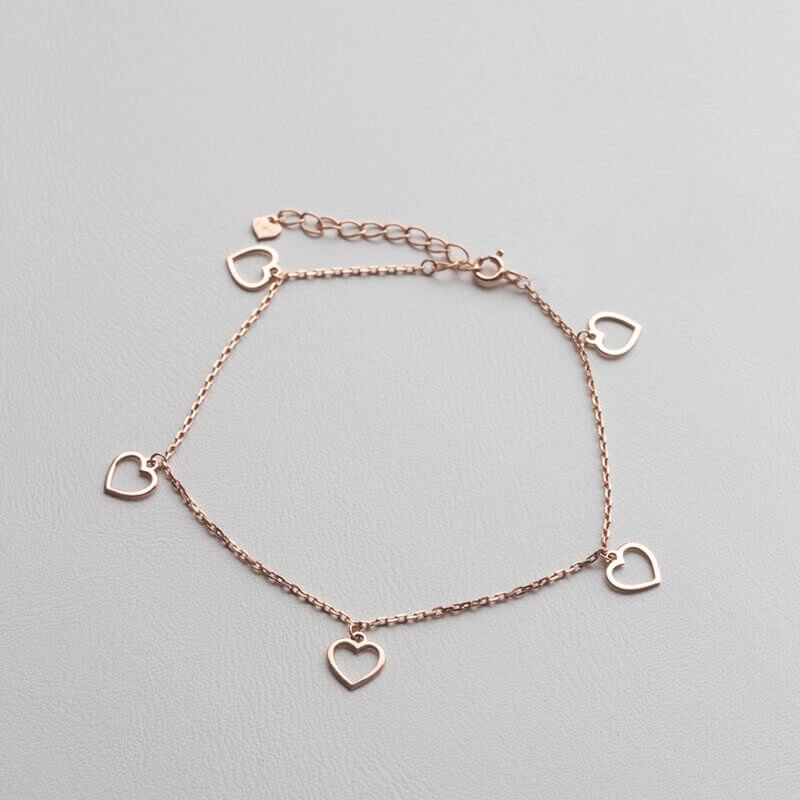 Срібний браслет на ногу