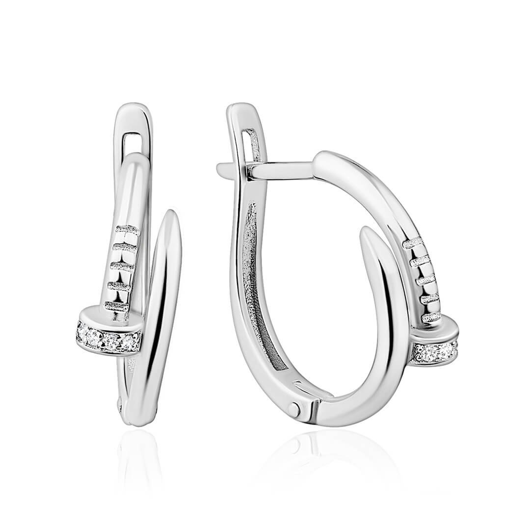 Срібні сережки Цвях