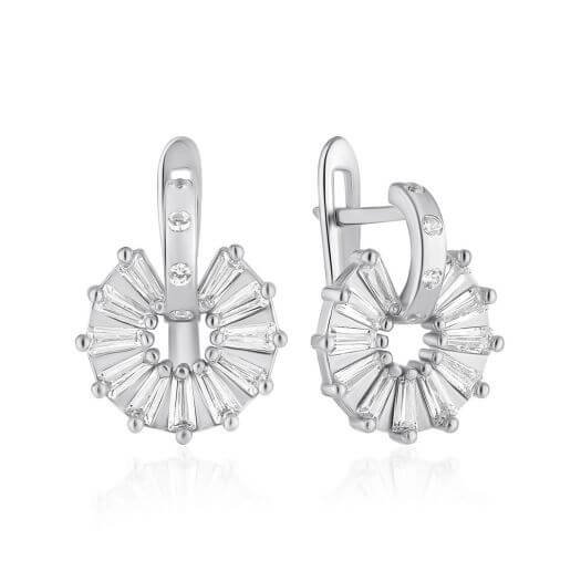 Срібні сережки Віяло