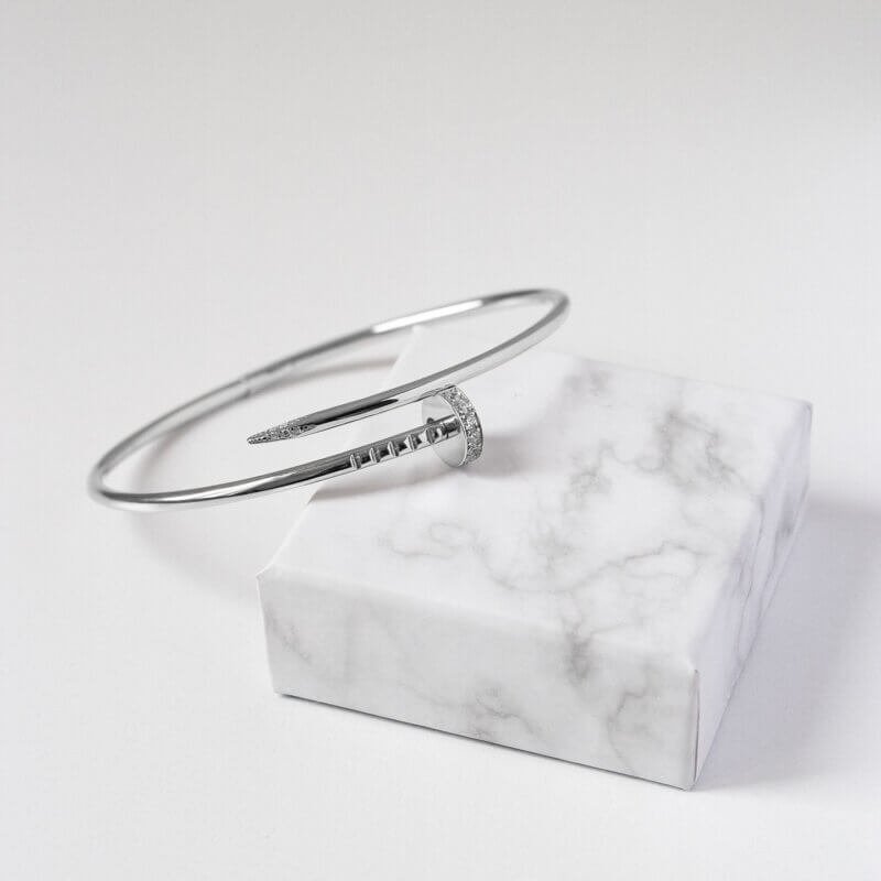 Срібний браслет Цвях