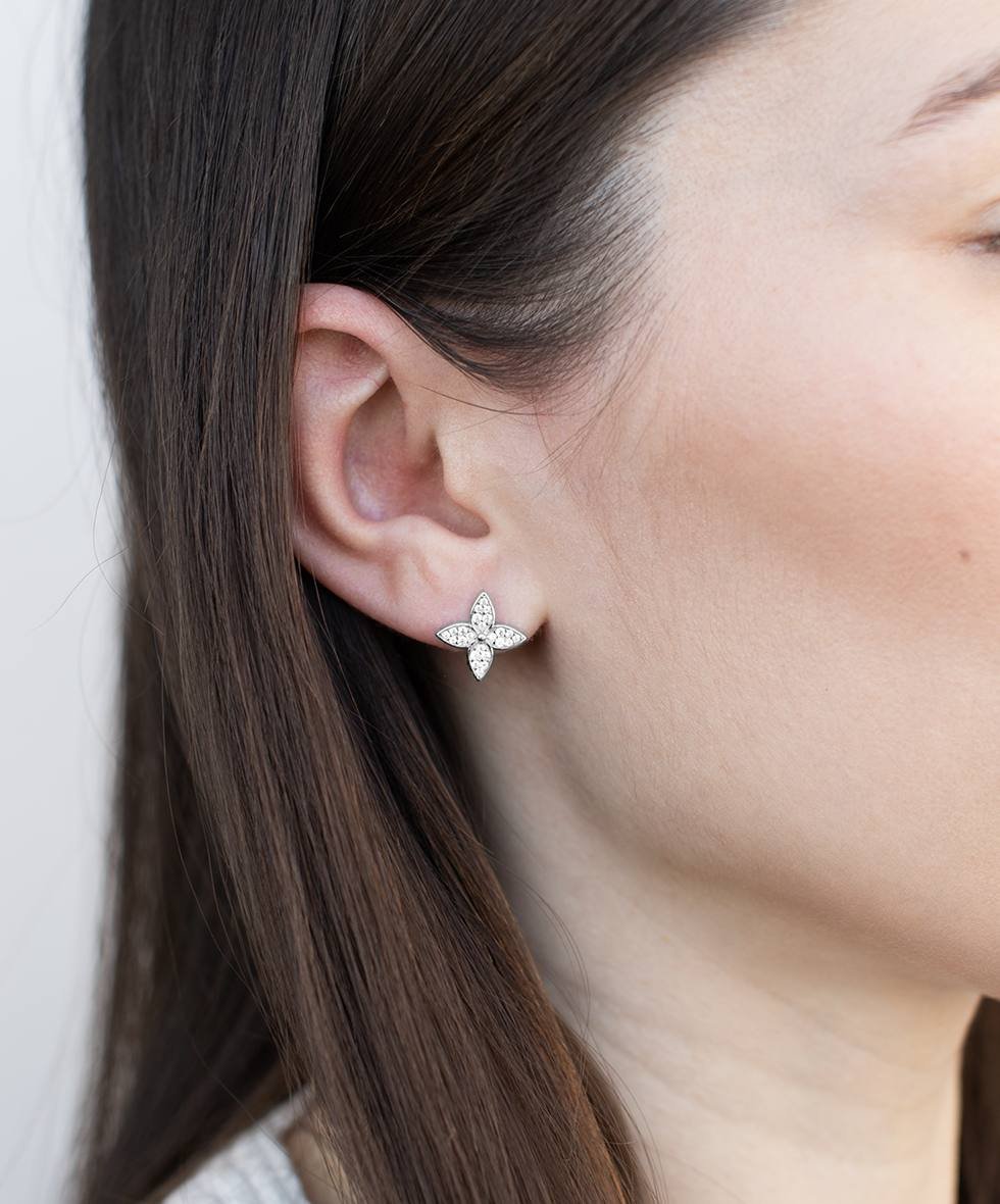 Срібні сережки Квітка - Зображення 2