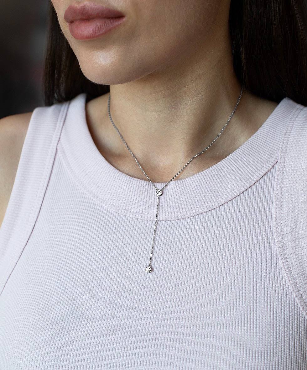 Срібне кольє краватка - Зображення 2