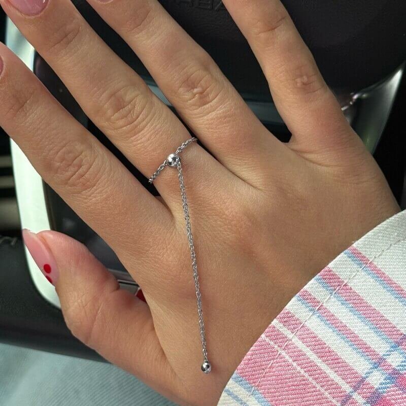 Срібна каблучка з регулюванням розміру