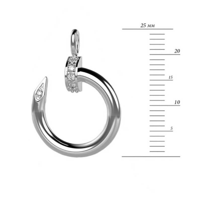 Срібний підвіс Цвях