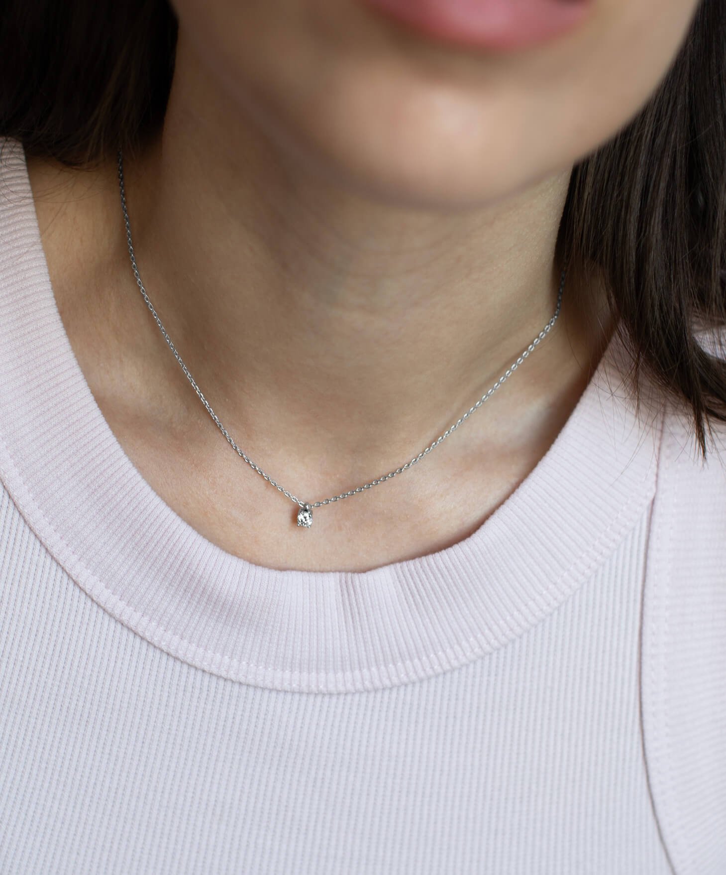 Срібне кольє з фіанітом - Зображення 2