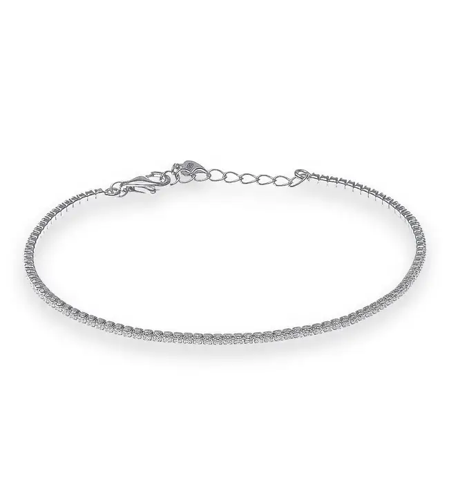 Срібний тенісний браслет
