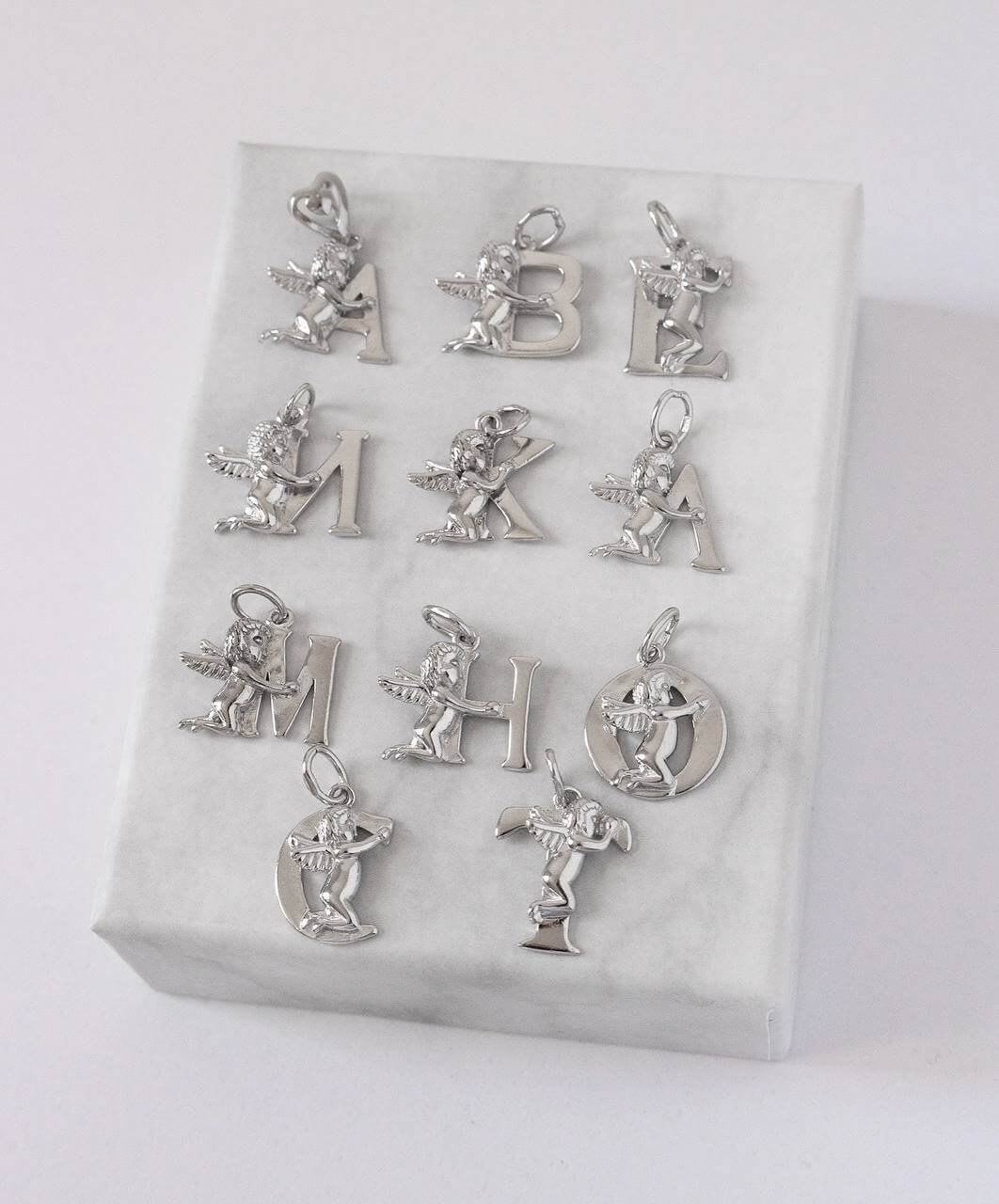 Срібний підвіс Ангел з буковю