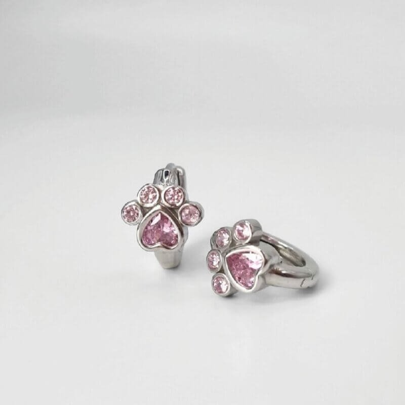 Срібні сережки “Лапка”