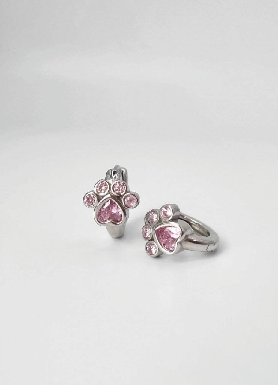 Срібні сережки “Лапка”