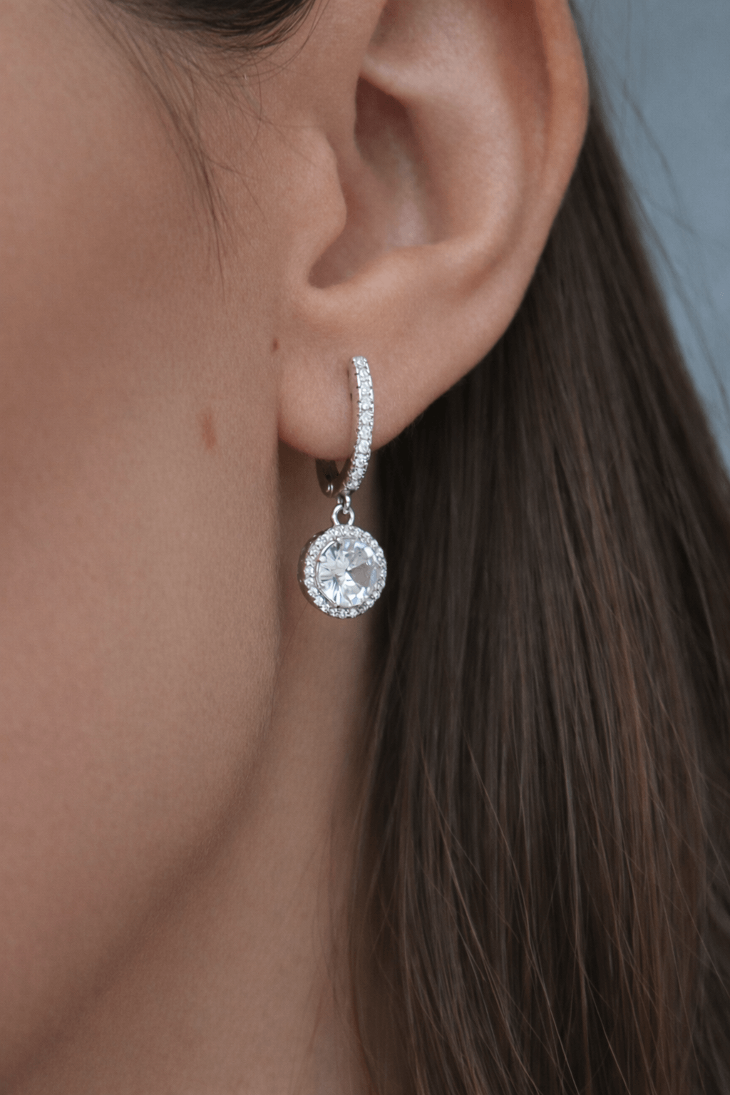 Срібні сережки Діамант - Зображення 2