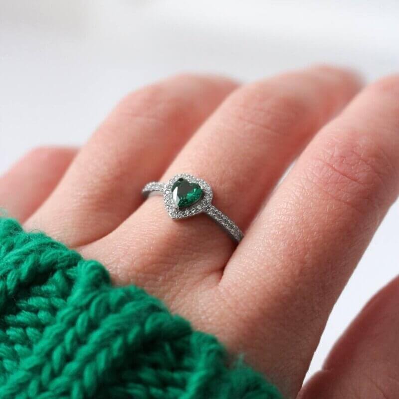 Срібна каблучка Серце