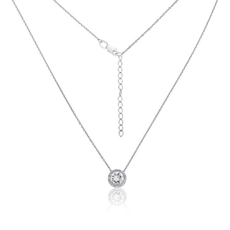 Срібне кольє Діамант