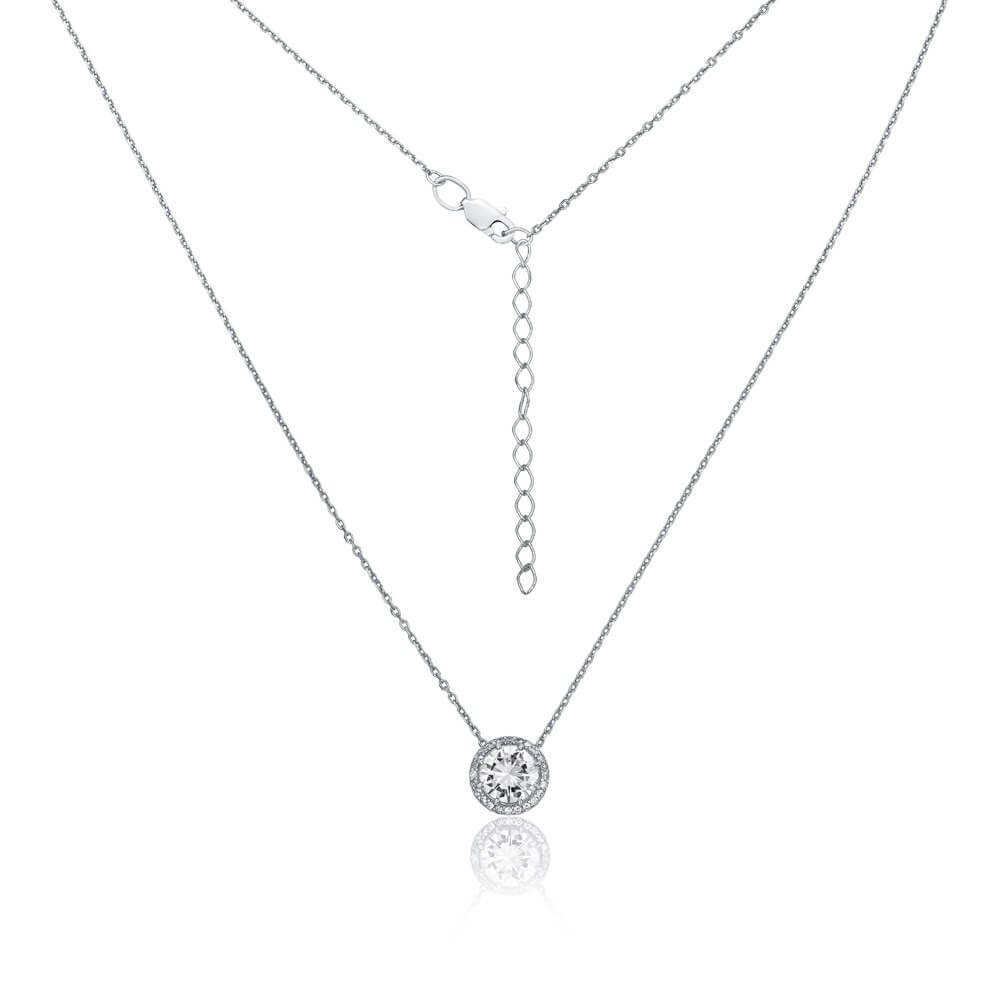 Срібне кольє Діамант