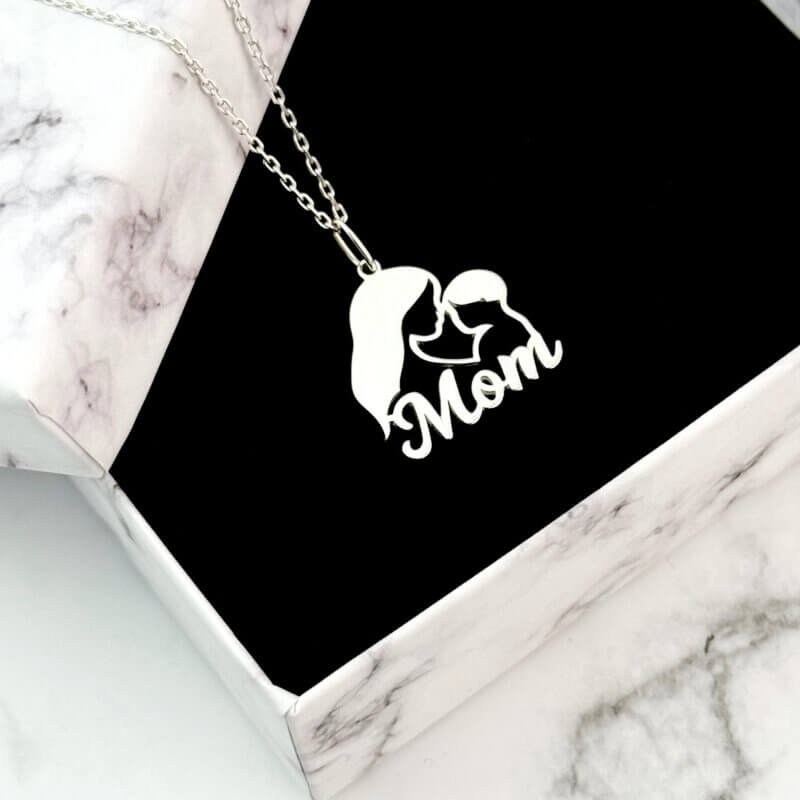 Срібне кольє "Мама та дитина"